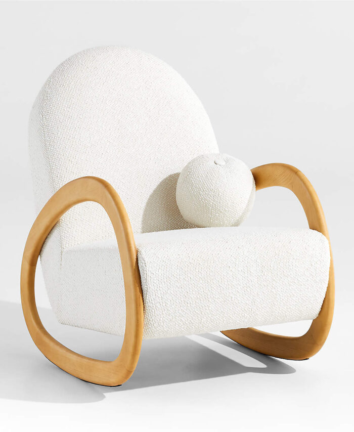 Snow Boucle Nursery Rocking Chair